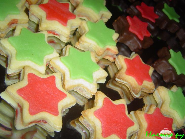 Рождественское печенье "Марципановые звёздочки"