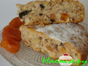 Постный пирог с сухофруктами - дубль 2