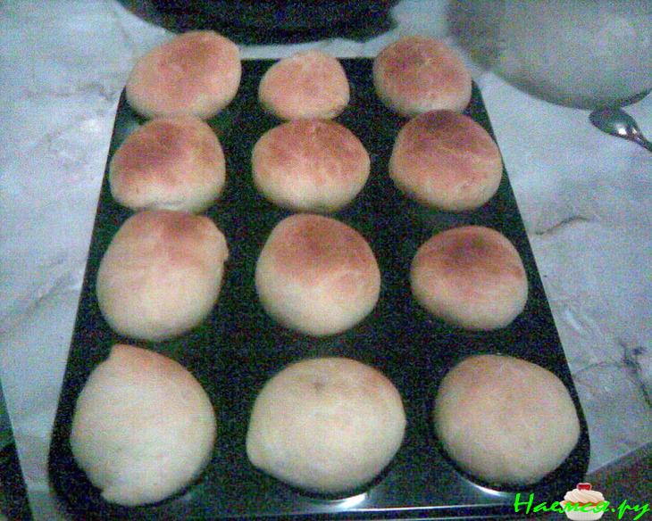 Постные булочки с рыбной икрой (икра минтая)