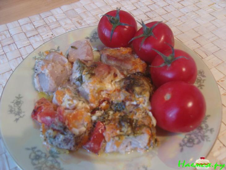 Свинина с овощами (очень вкусно)