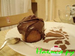 Ореховые маффины с глазурью из Nutella