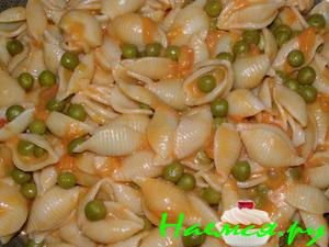 Паста с зеленым горошком