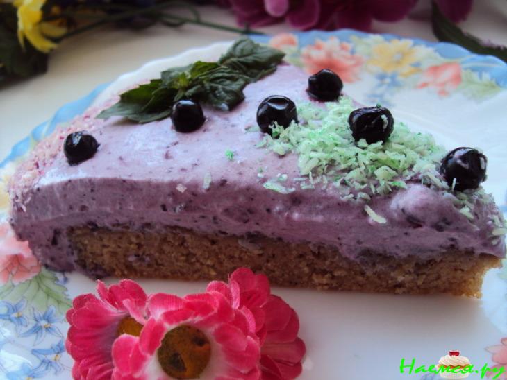 Черничный торт из гречишной муки Черничный торт из гречишной муки