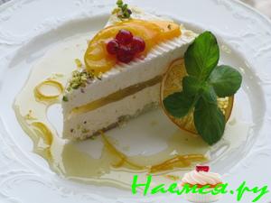 Торт 'Творожно-персиковый со вкусом маракуйи' Торт 'Творожно-персиковый со вкусом маракуйи'