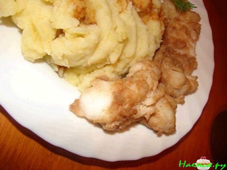 Треска замаринованная и приготовленная на пару