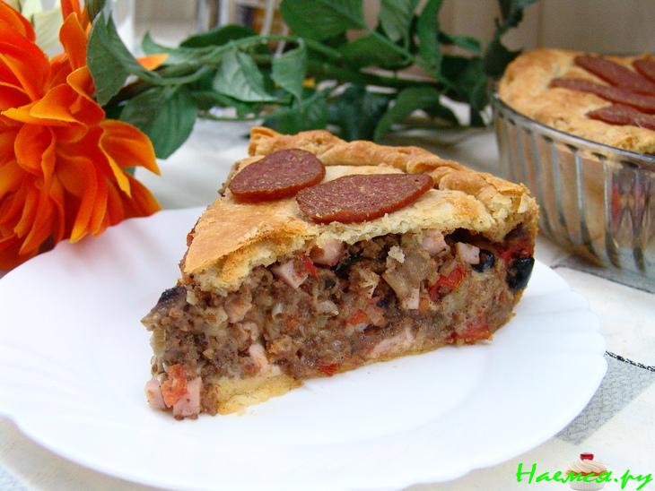 Пирог-пицца (очень вкусно)