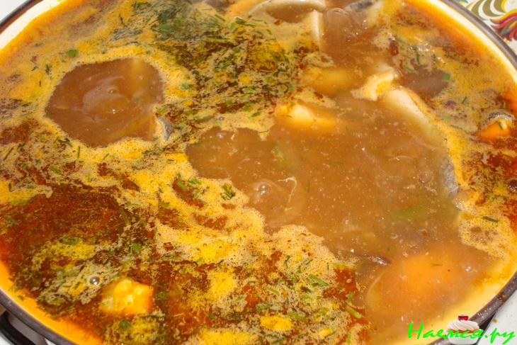 Рыбная солянка с форелью и судаком Рыбная солянка с форелью и судаком