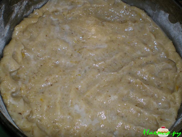 Пирог "Яблоки под снегом и на снегу"