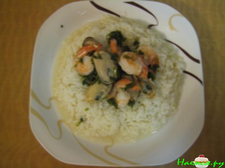 Мидии в вине