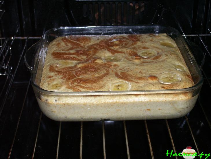 Манник нежный с яблочками и бананом