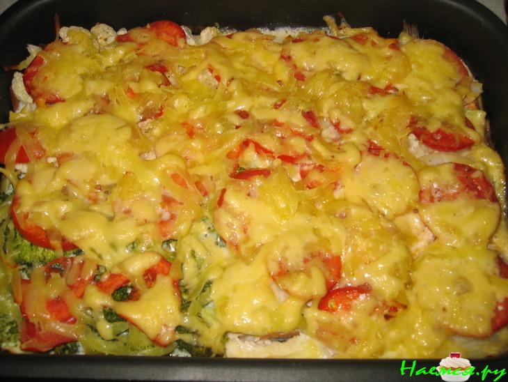 Форелька с овощами