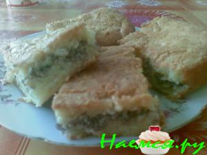 Пирог быстрый с сайрой