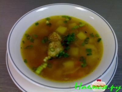 Картофельный суп с фрикадельками