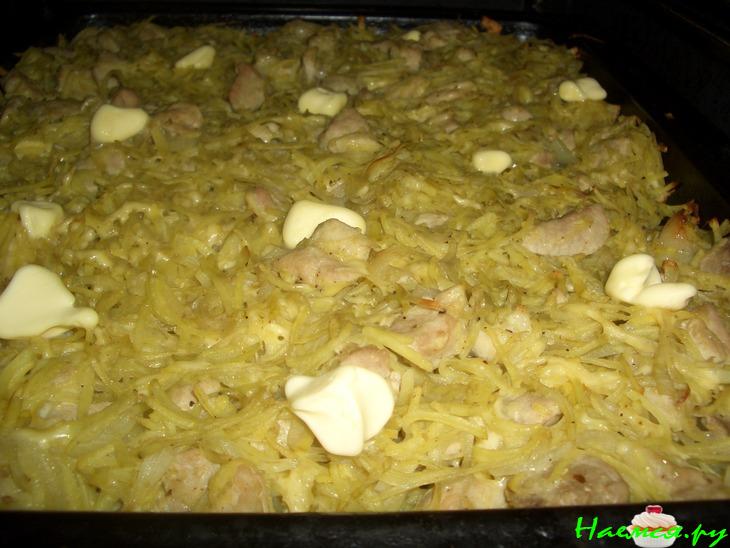 Запеканка из свинины с картофелем
