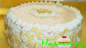 Торт из гречневой муки с карамельно-сливочным кремом