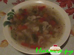 Куриный суп с овощами (диетический)