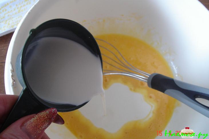 Открытый пирог с творогом