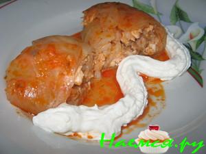 Голубцы с курицей и беконом