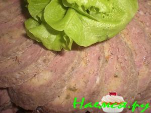 Рулет из говядины фаршированный фасолью