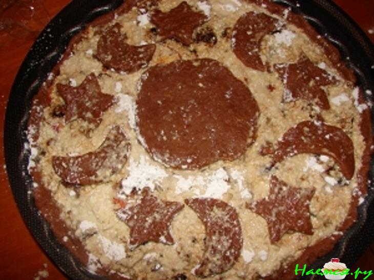 Творожный пирог с сухофруктами