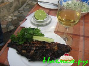 Карп зеркальный, запеченый на мангале