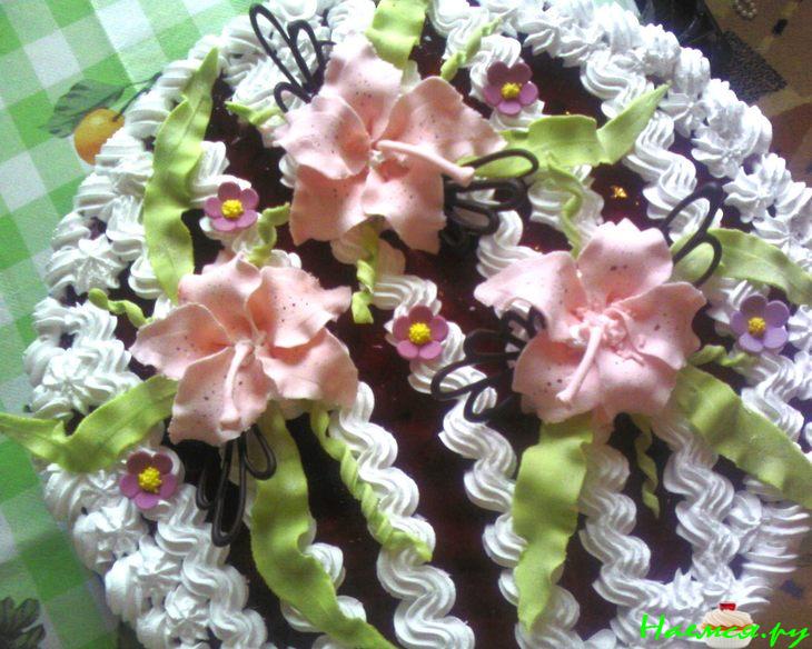 "Творожно-фруктовый торт"