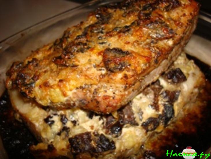 Ребрышки фаршированные с черносливом