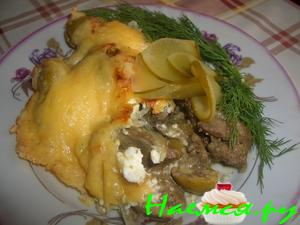 Куриная печень в сырной корочке