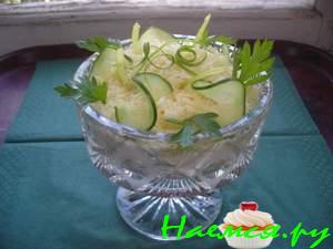 Салат – коктейль с ветчиной и сыром