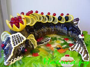 Осётр фаршированный