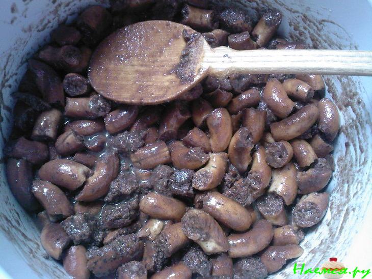 Шоколадная колбаска с баранками