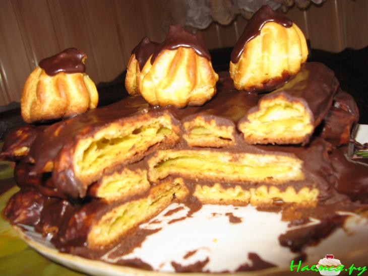 Торт 'Дамские пальчики' с заварным шоколадным кремом