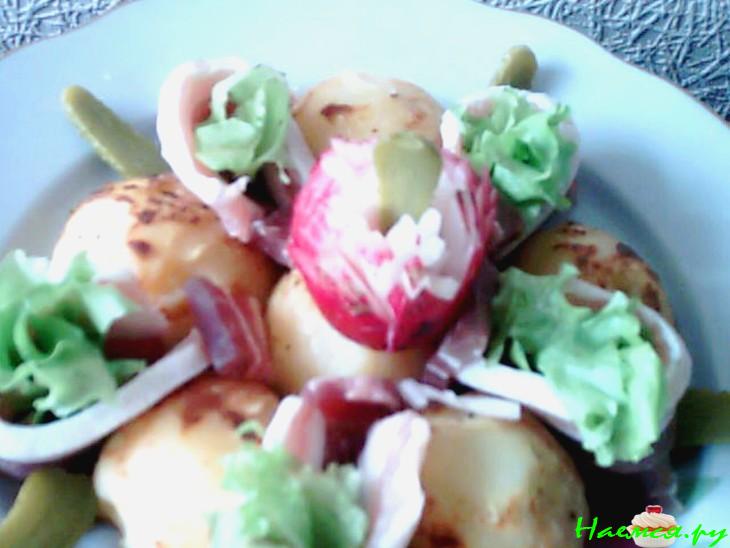 Запеченная картошка с беконом