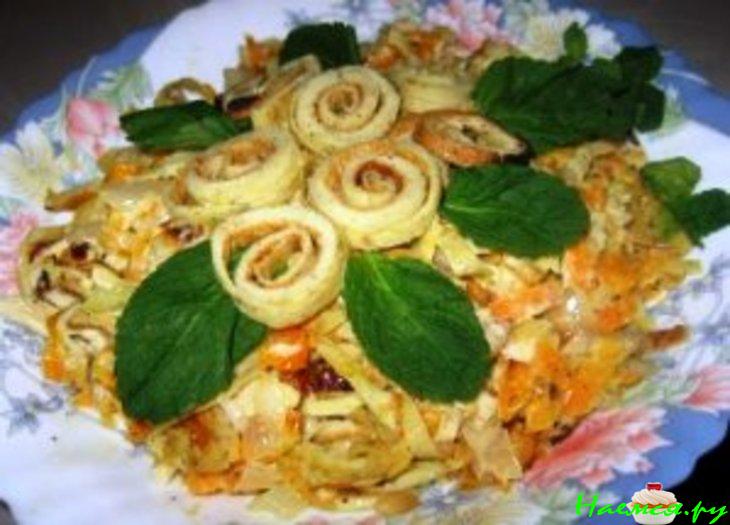 Блинчатый салат