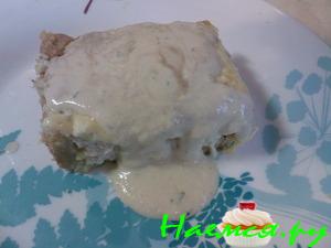 Куриный "чиз-кейк" с соусом