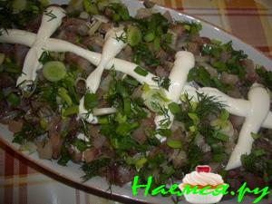 Сельдь с фасолью