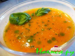 Густой томатный суп с цуккини и гречкой