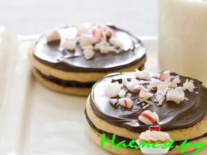 Песочное печенье в шоколадной глазури Песочное печенье в шоколадной глазури