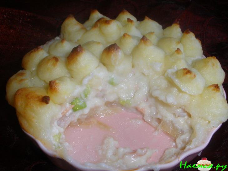 Рыбно-креветочная запеканочка