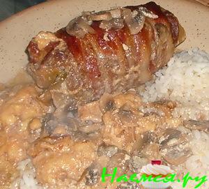 Говяжьи рулетики с начинкой Говяжьи рулетики с начинкой