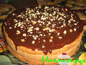 Бисквитный торт с вишней