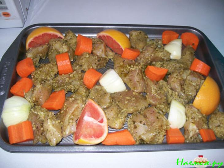 Грудинка индейки с грейпфруктом и чесноком Грудинка индейки с грейпфруктом и чесноком