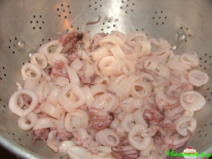 Салат из кальмаров остро-сладкий