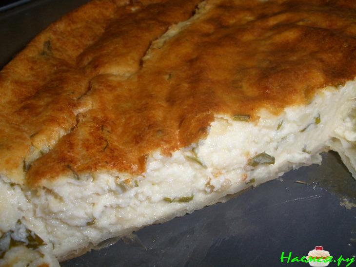 Пирог с творогом и цветной капустой
