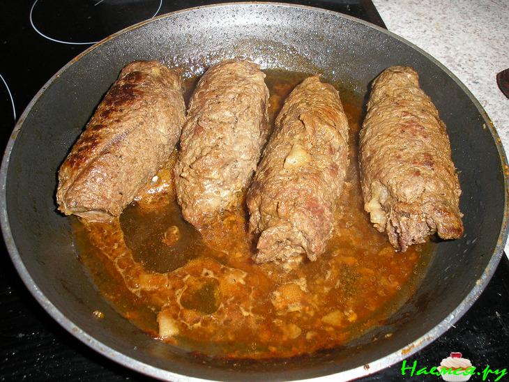 Рулетики из говядины