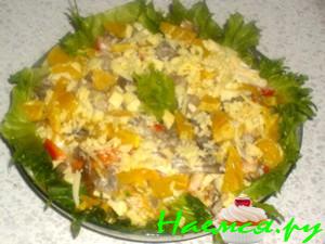 Грибной салат с апельсинами Грибной салат с апельсинами