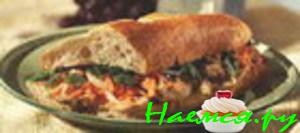 Фаршированный запеченный батон