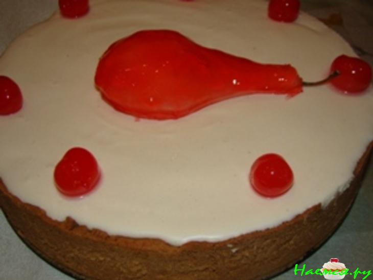 Торт с грушами и белым вином