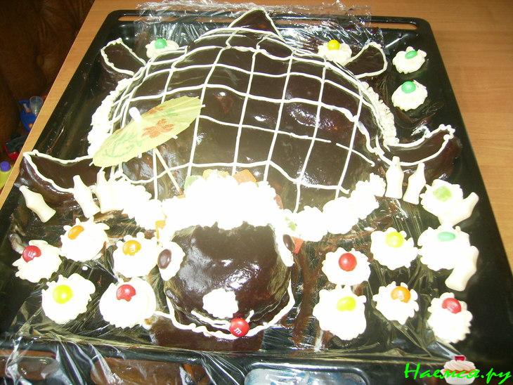 Торт "Жирная черепаха на отдыхе" 