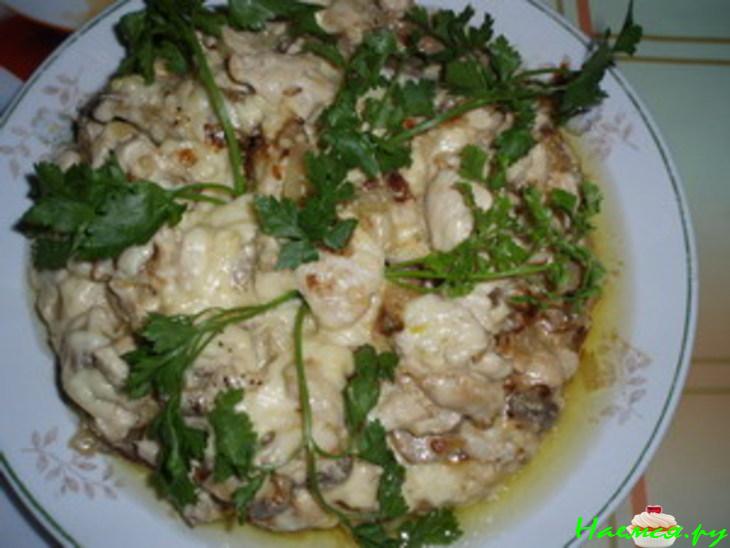 Жульен с грибами и курицей Жульен с грибами и курицей